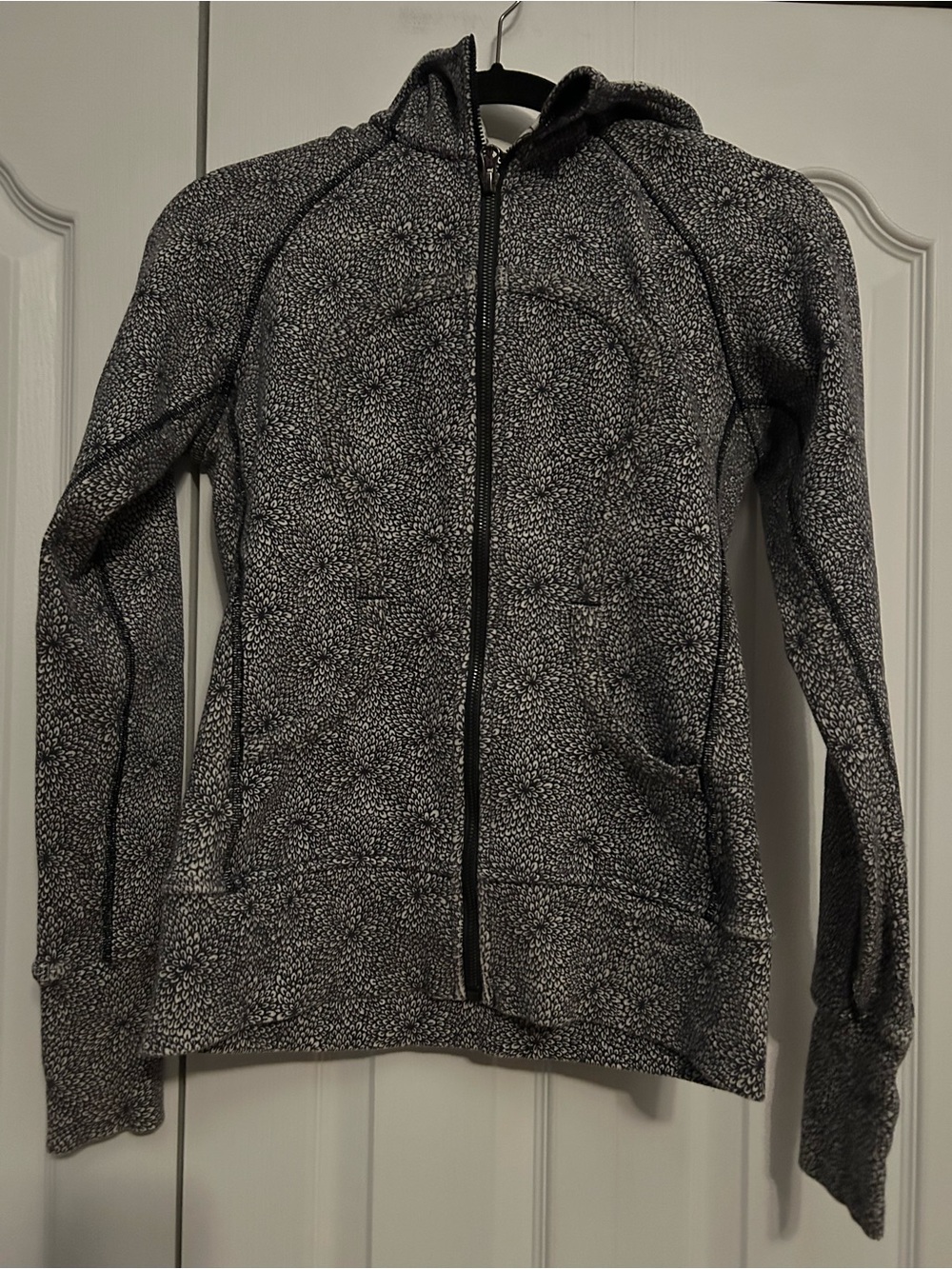 lululemon athletica Speckled Black & White Scuba Zip Hoodie